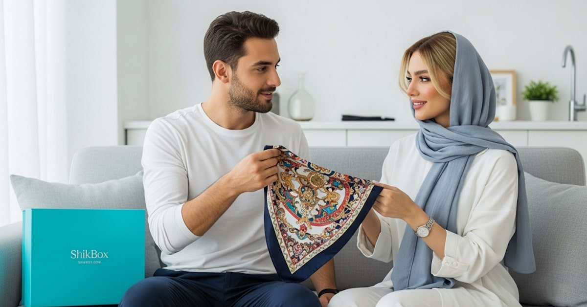 کادو تولد شال ابریشمی برای خانم